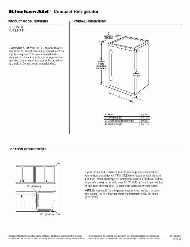 KitchenAid Refrigerator KURS24LS-page_pdf